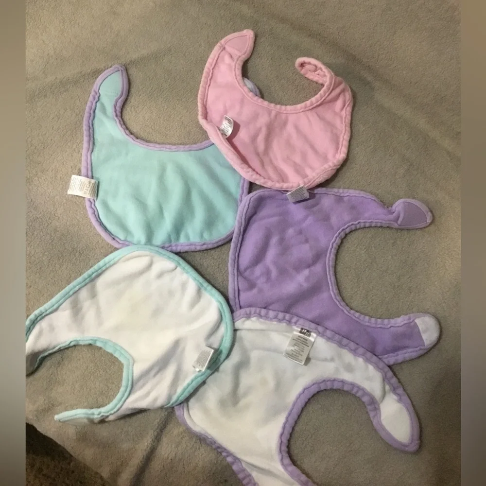 5 pack Mermaid Infant Bibs